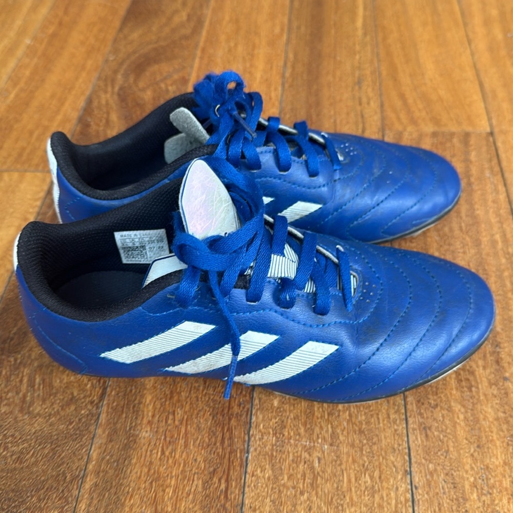 Blue Boys Adidas Soccer Cleats (Size 3.5)